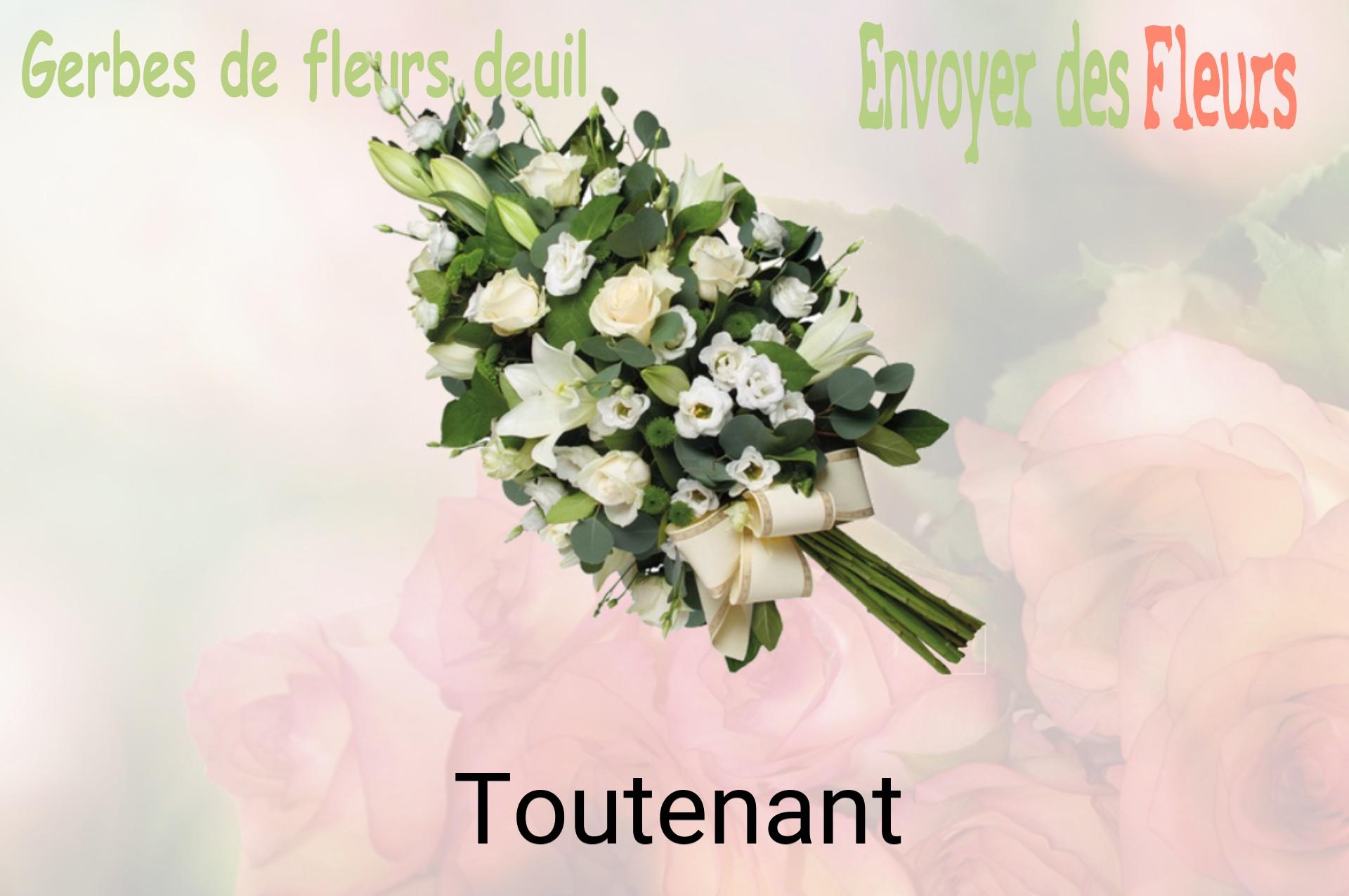 Gerbe de fleurs de deuil livrée à Toutenant